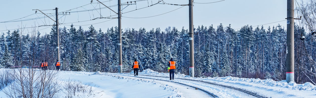 Workers go to the place of work at morning time.
