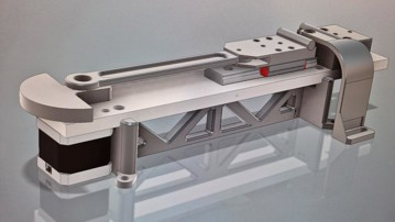 CAD design av en dragprovningsmaskin för lysande polymerfilm
