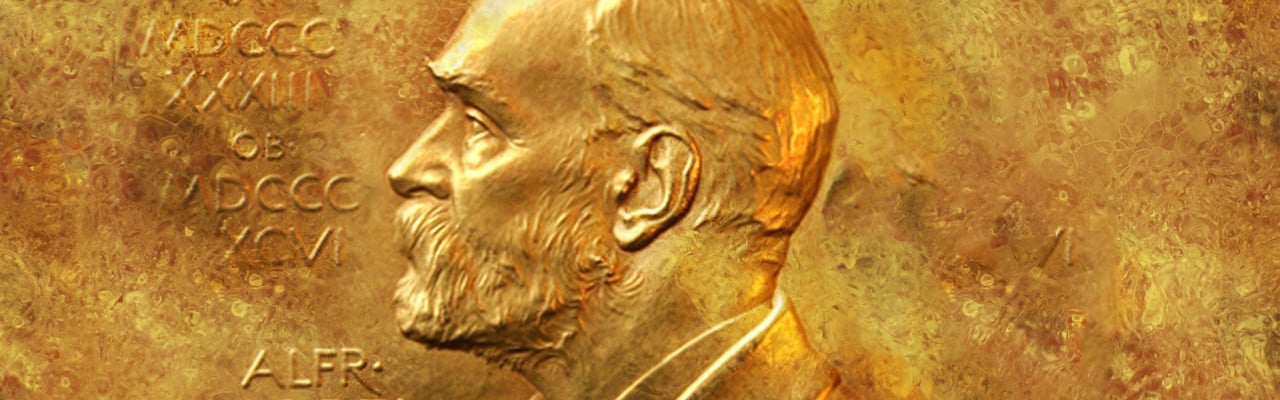 Guldstick av Alfred Nobel.