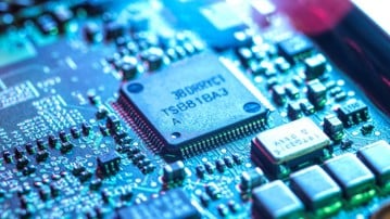 UK, Bucks, High Wycombe, Close-up of mother board