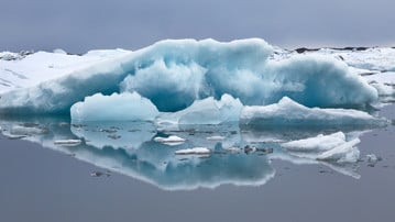 Glaciäris på Island.