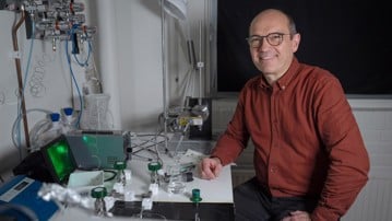 Johannes Messinger, lab, membrane inlet mass spectrometry