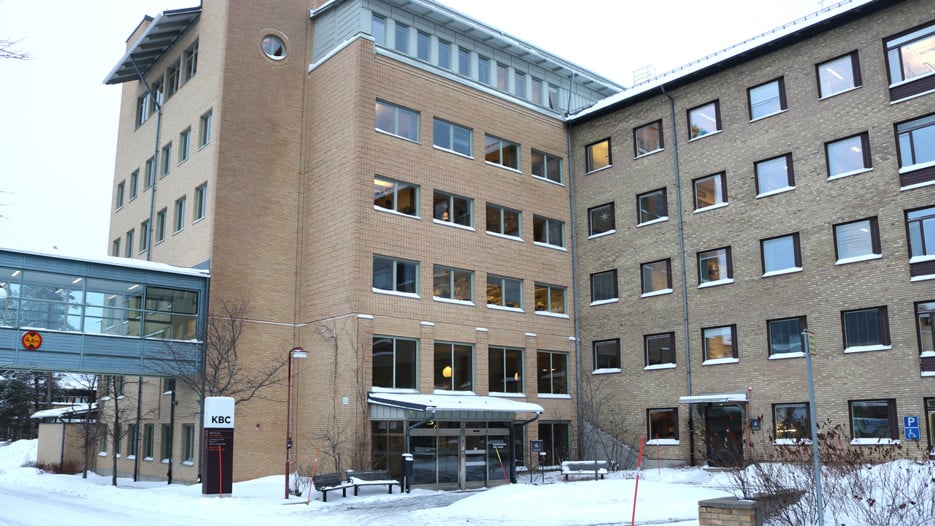 KBC building in winter