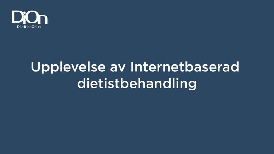 Film: Upplevelse av Internatbaserad dietistbehandling