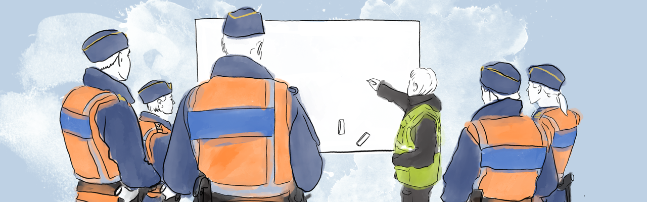 Illustrerar forskningsprofil Lärande i polisiärt arbete