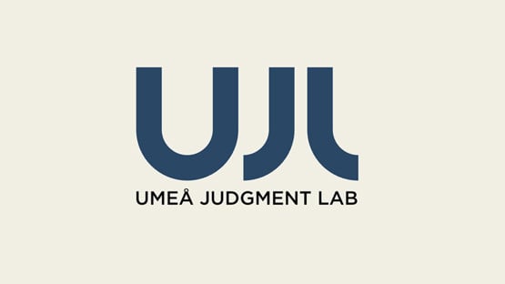 Logotyp för forskargruppen "umeå judgment lab"