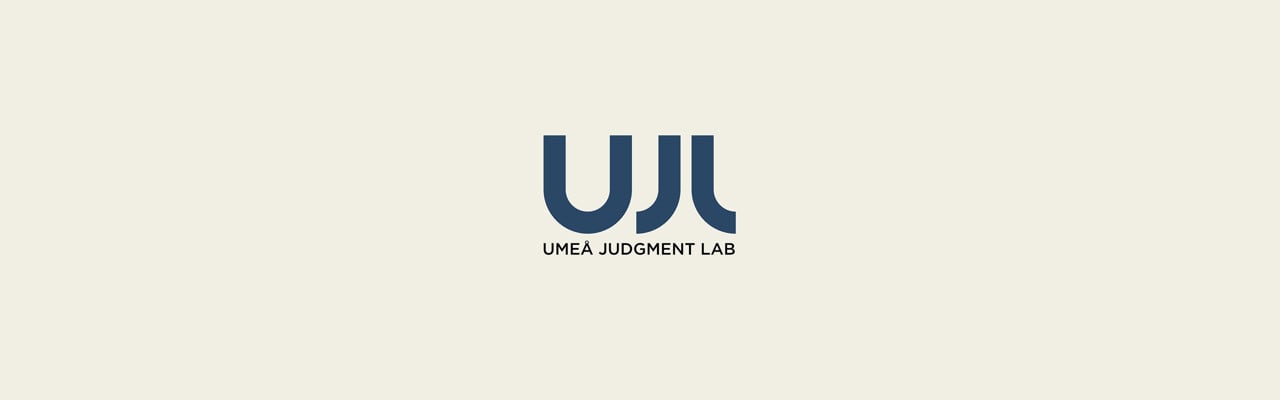 Logotyp för forskargruppen "umeå judgment lab"