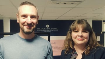 Siarhei Manzhynski and Galina Biedenbach.