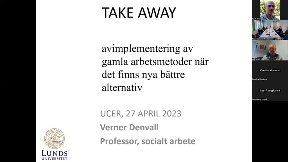Film: UCER seminarium med Verner Denvall