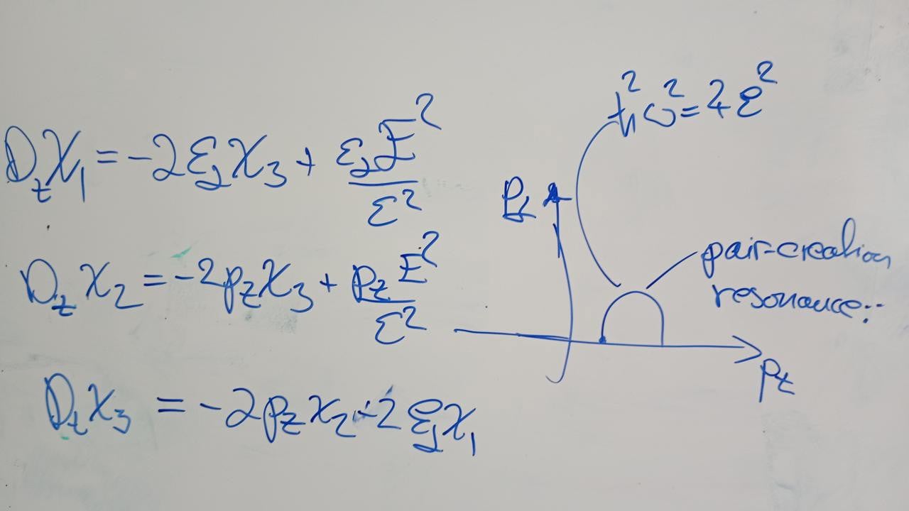 En whiteboard med lite text på.
