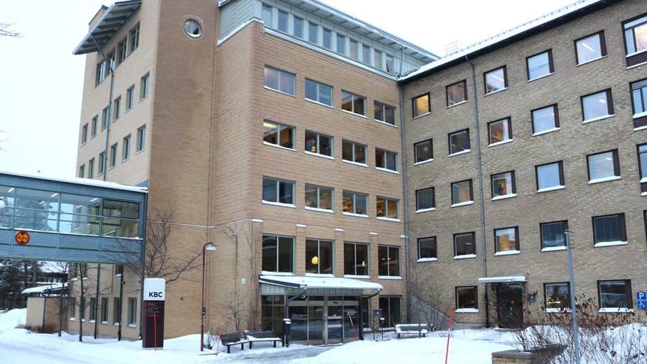 KBC building in winter