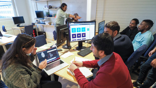 Students learning about data processing at the CryoEM sample preparation and data collection course in December 2024