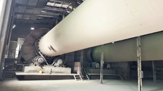 Image shows rotary lime kiln located in Dalarna, Sweden.