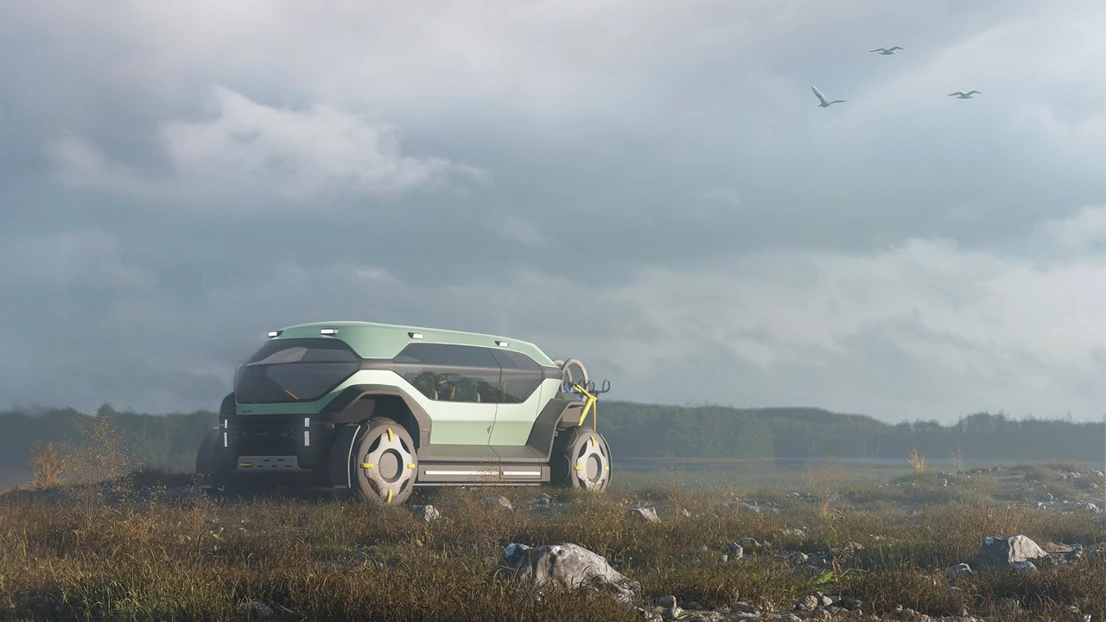 Hero shot in the northern wilderness of Sweden.