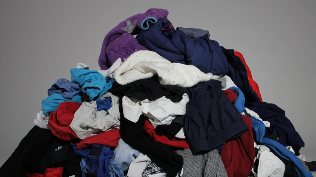 Textile Waste =clothes that are worn out, dirty, pilled, have a bad smell, or are made of sensitive materials such as underwear, swimwear and similar items.