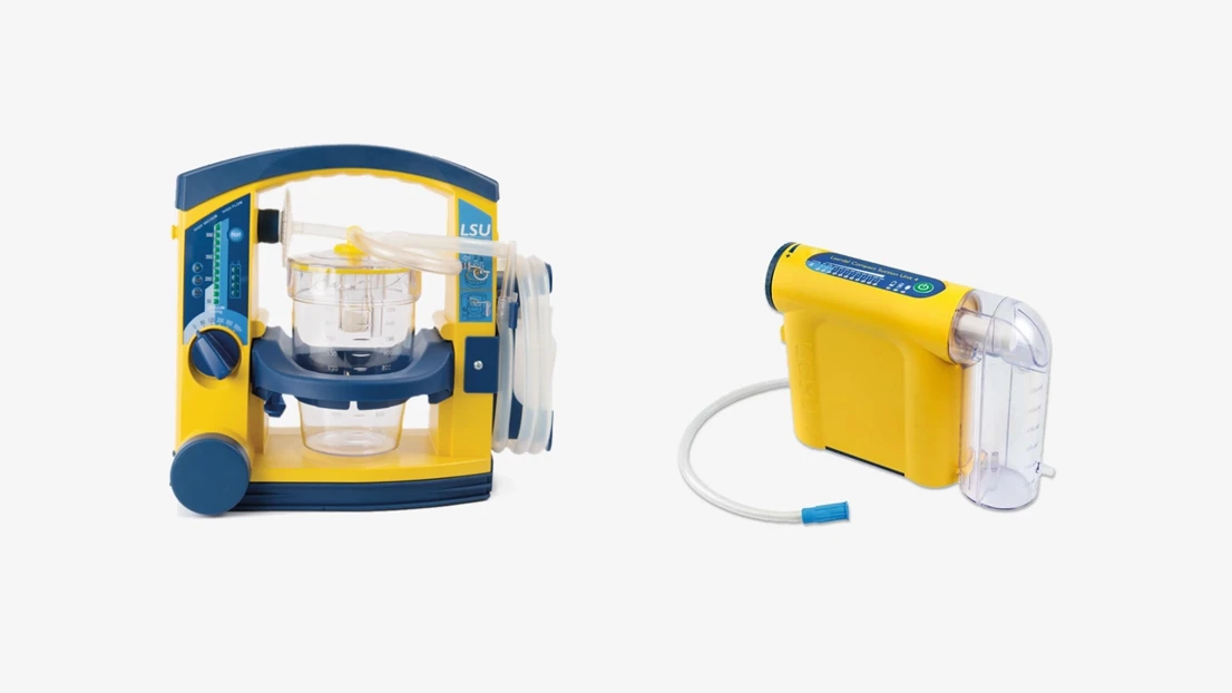 Traditional suction units from Laerdal Medical AS.