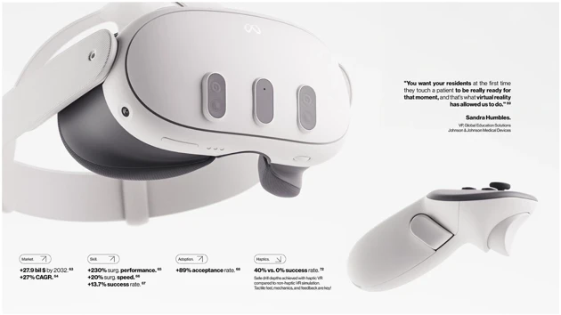 Emerging opportunities through XR combined with tactile simulation.