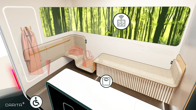 Patient area + visualization of some patient related features in this area.