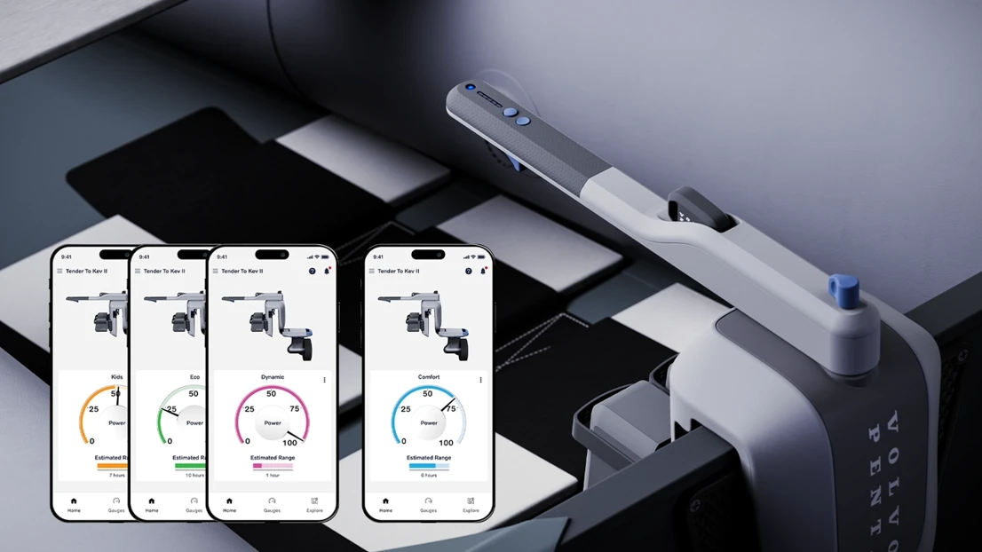 Selecting the driving modes which can be configured in the Volvo Penta Easy Connect App.