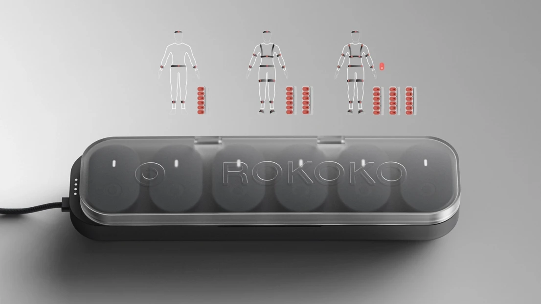 The base kit consists of six sensors and a charging case with a built-in battery to make sure the sensors are always charged and ready.