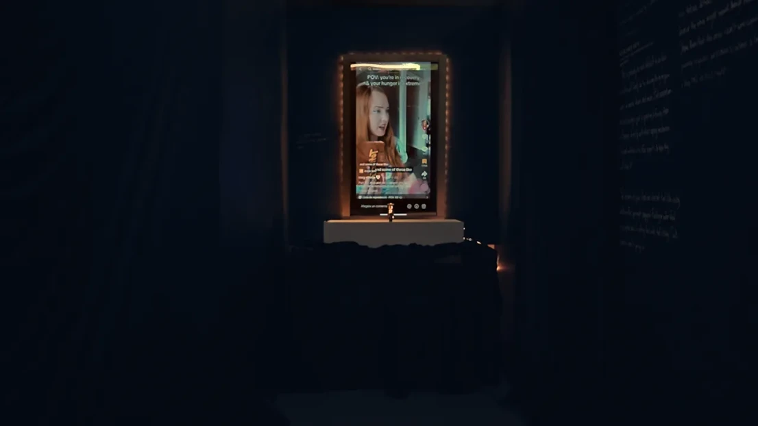 Room3- Public bathroom: A reflective space where participants process their experiences, where recovery what it means and how to support it is the center