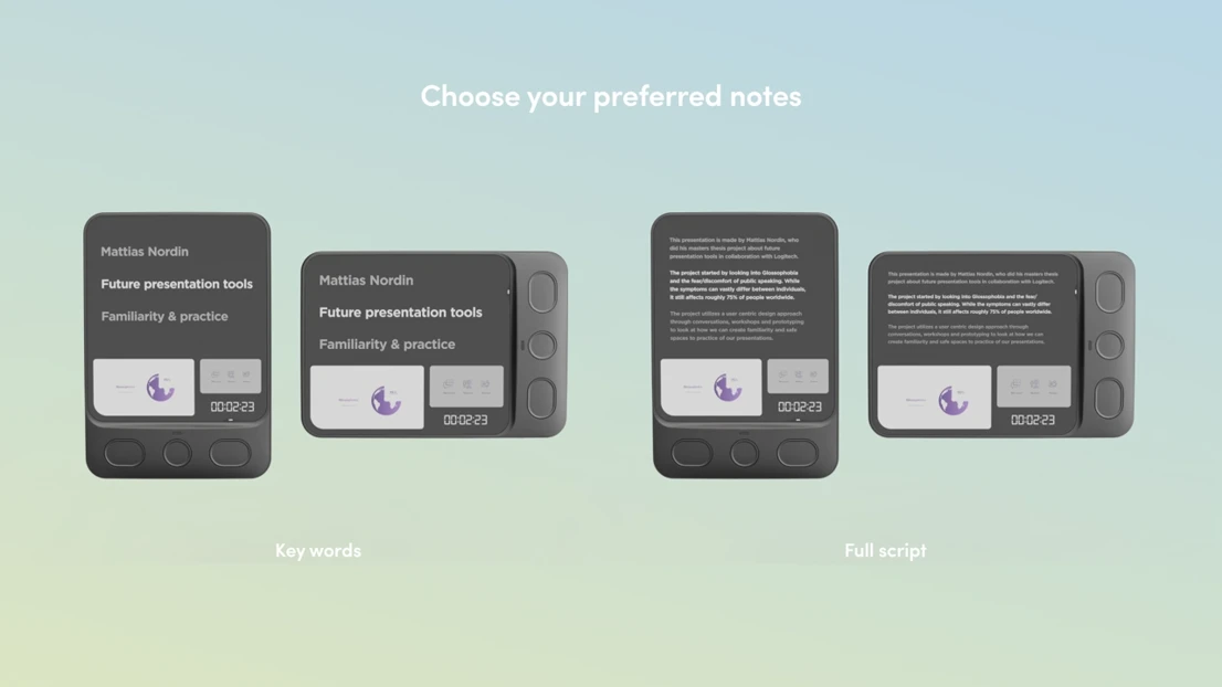 Dynamic notes adjusting to your preferences 