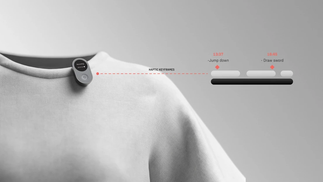 Add haptic keyframes to time key moments in prerecorded  Animations or audio especially when working solo.