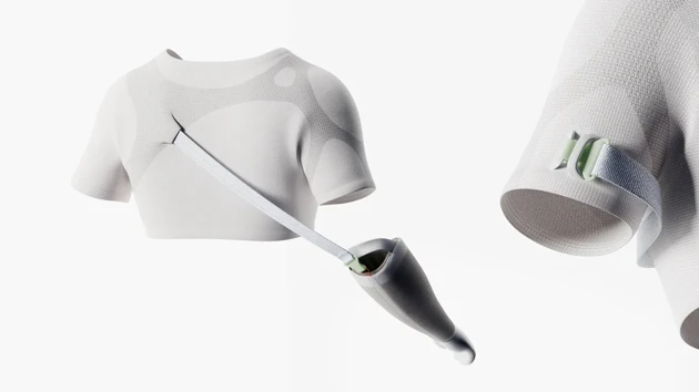 Locally reinforced harness undershirt with strap.
