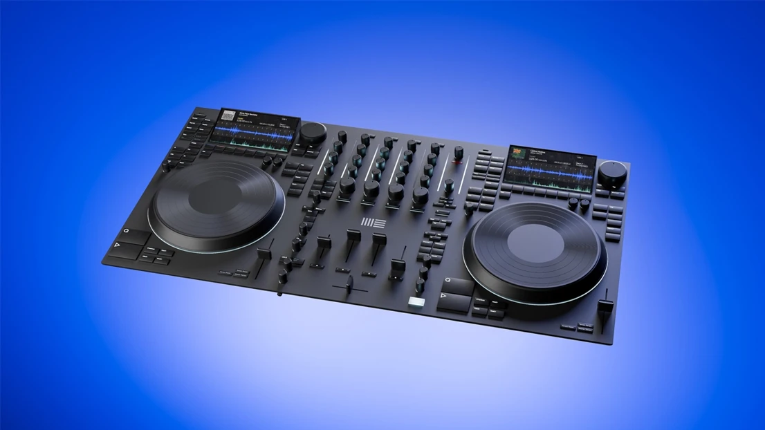  Transition one, a hybrid controller with club-standard jogs, mixer section and displays, ready for both practice and performance.