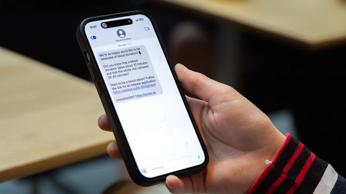 Sign up-reminder messages for non-blood donors