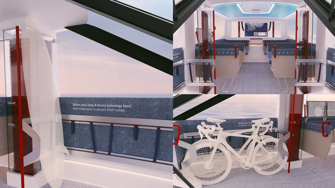 Interior space: storage area should make it possible to bring whatever passengers wish for.