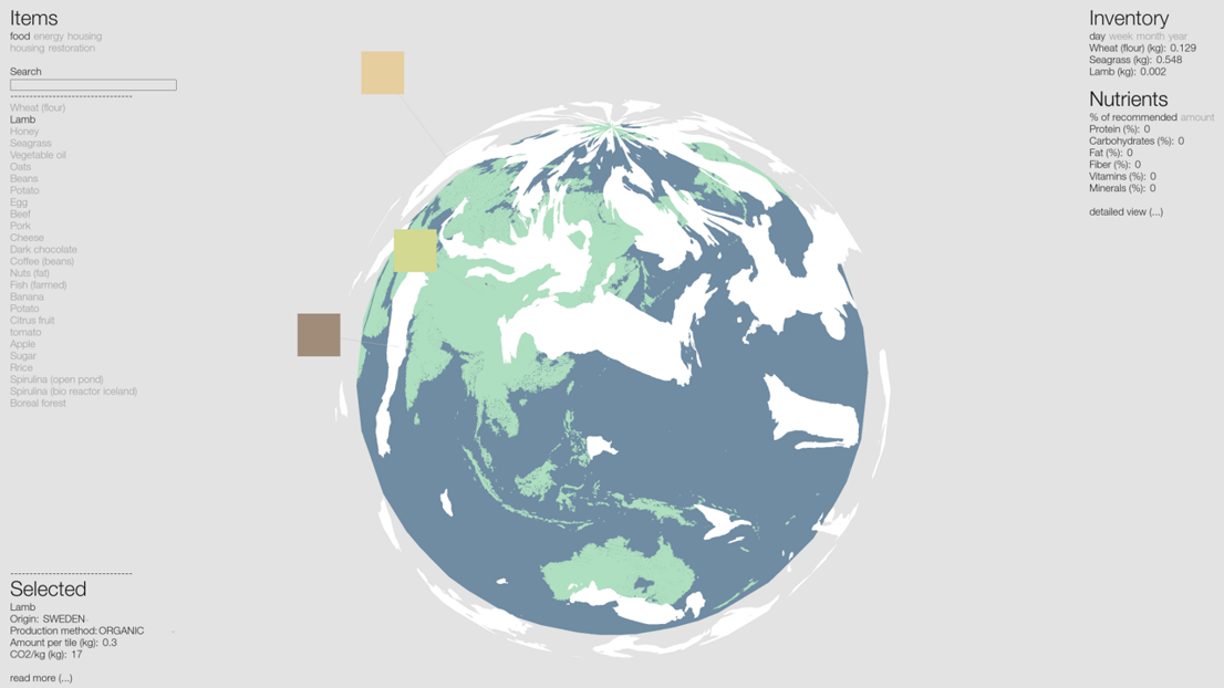 Result 4: Choices represented on in the "globe-view"