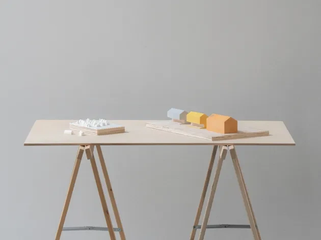 Context model (left) and concept model (right) exhibited on a table