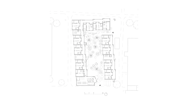 A plan sketch of a residential area