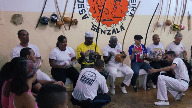 Practitioners of Capoeira.
