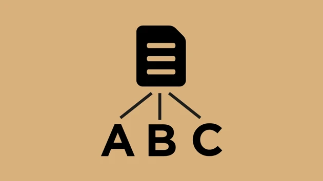  En ikon som visualiserar samling och organisering av data.