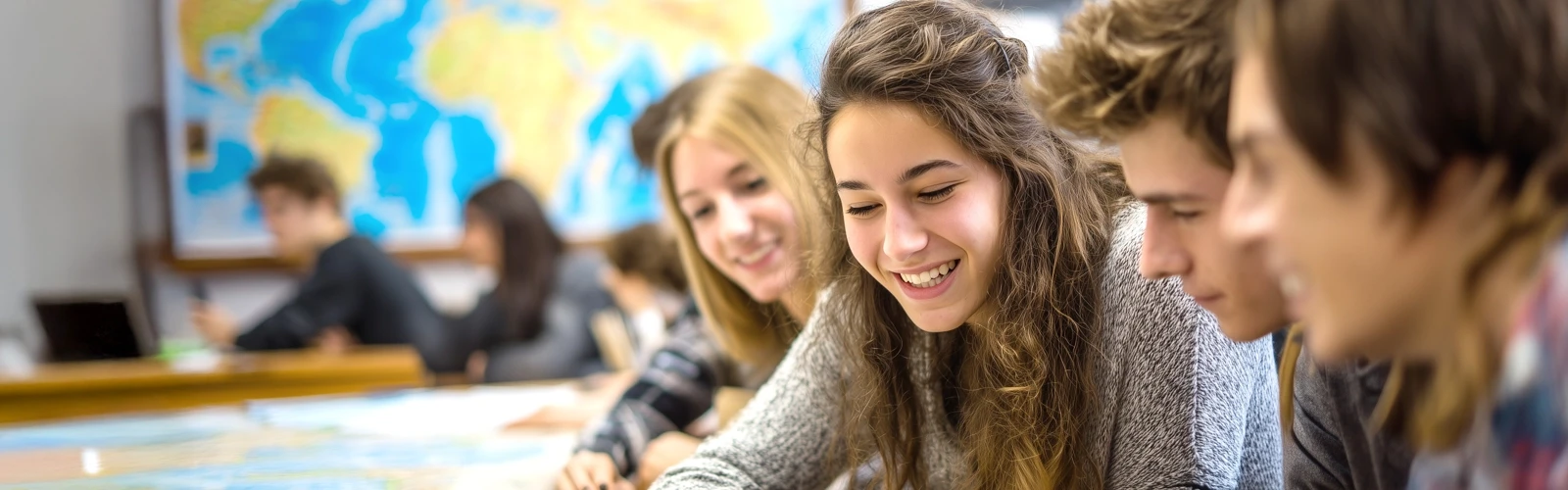 Studenter i klassrum