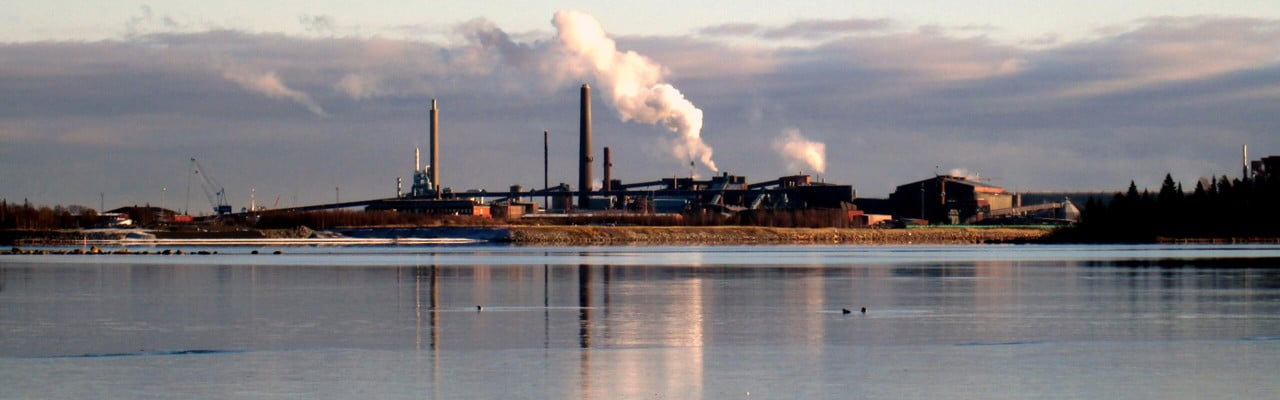 Rönnskärsverken i Skelleftehamn.