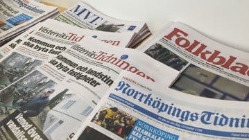 Bild på dagstidningar