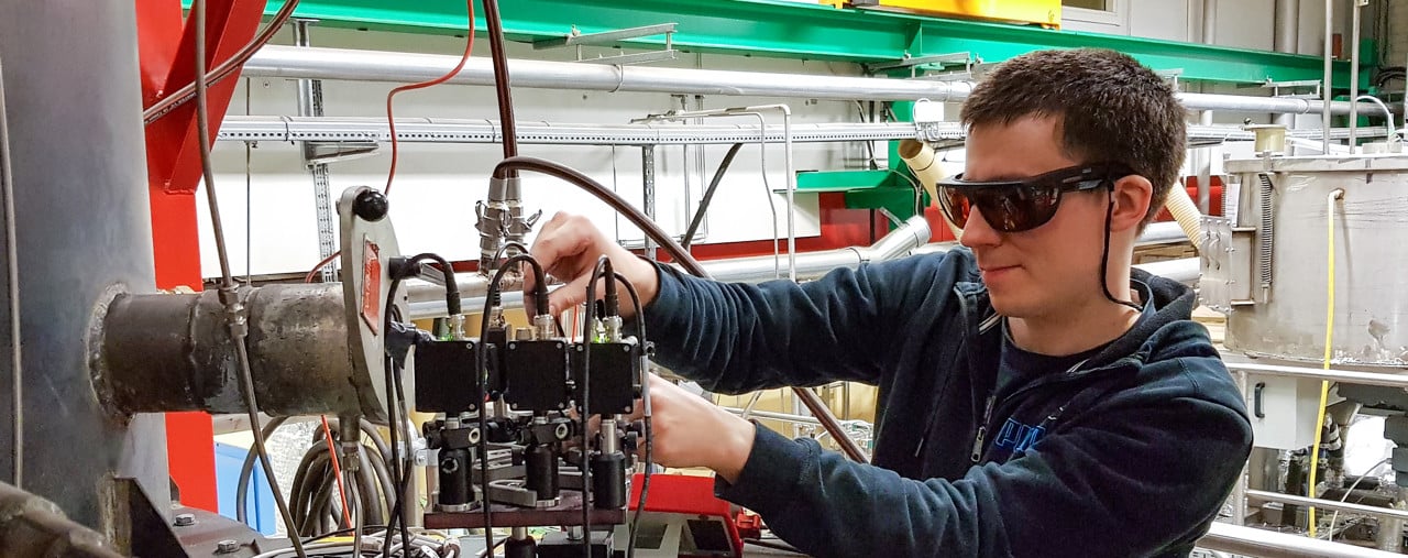 Experimental setup mätning laser