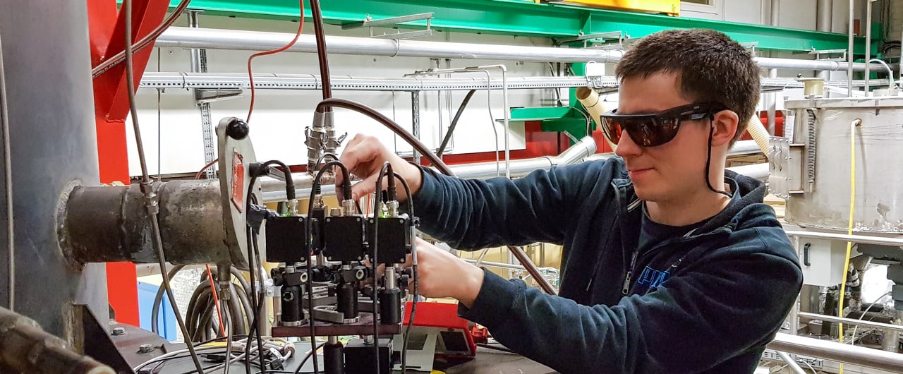 Experimental setup mätning laser