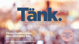 Omslag på magasinet Tänk.