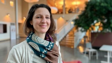 Porträtt på Carolina Hawranek, PhD candidate at Department of Radiation Sciences