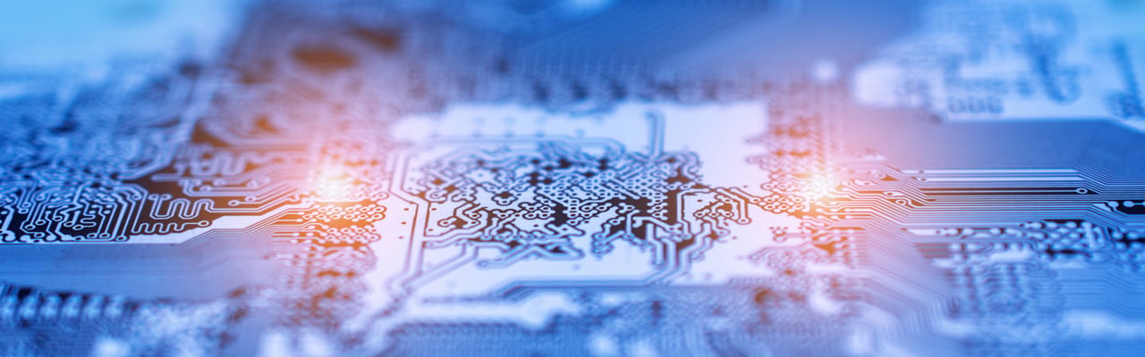 Bilden är en illustration av ett data-chip.