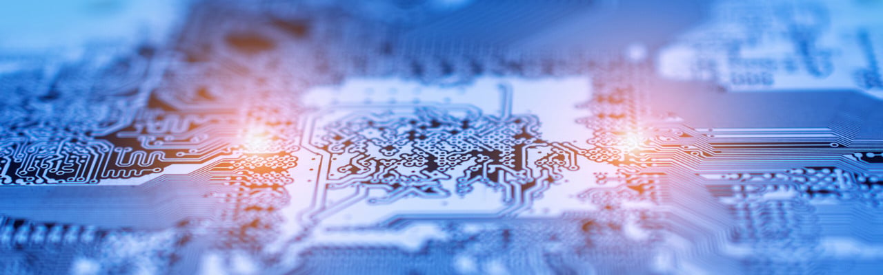 Bilden är en illustration av ett data-chip.