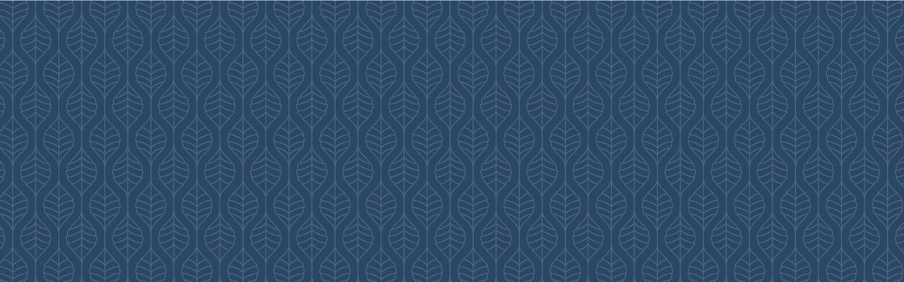 Grafiskt mönster av lagerblad mot blå bakgrund.