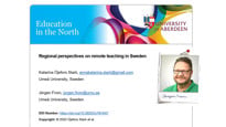 Artikel av Stark och From: Regional perspectives on remote teaching in Sweden