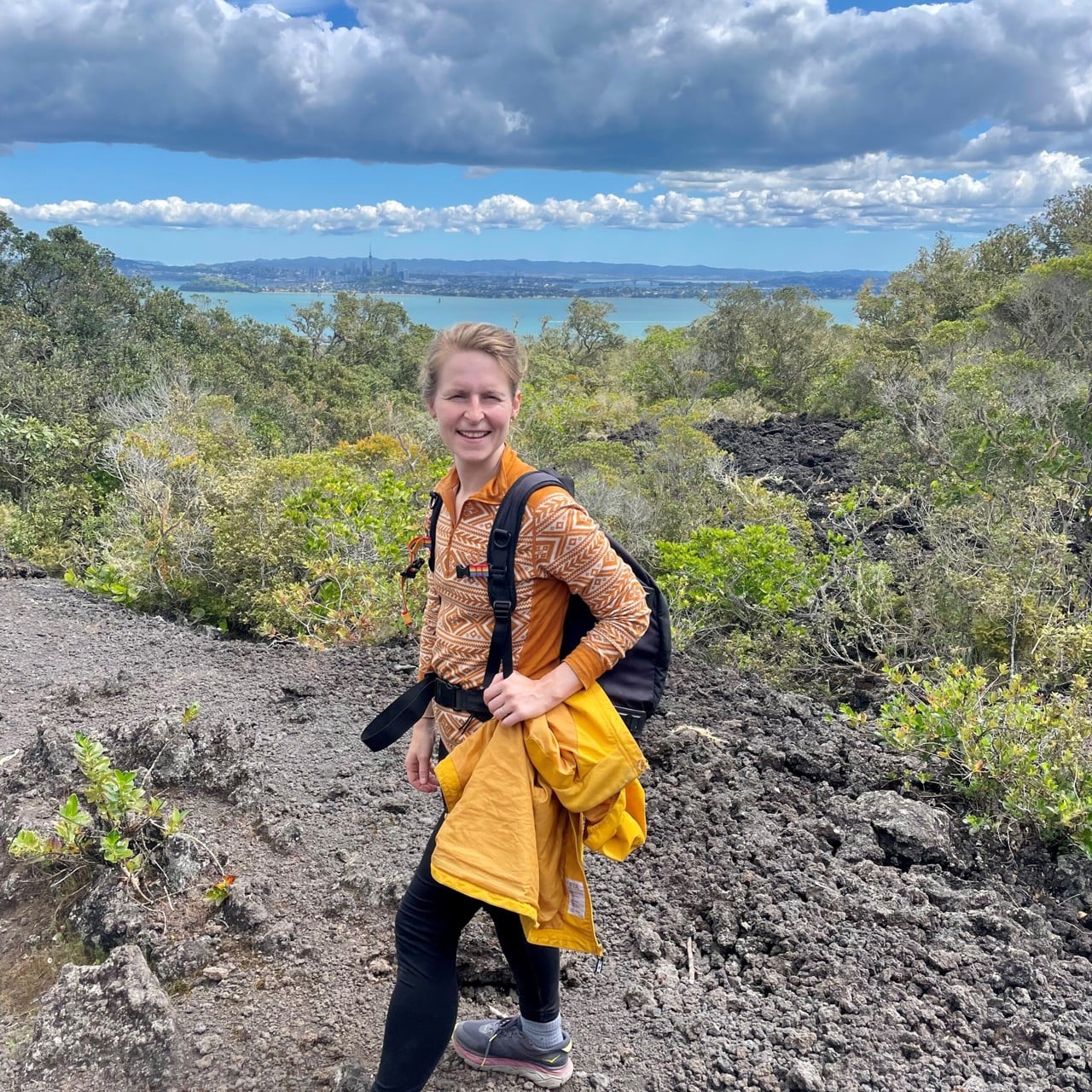 Nina Dahle på vandring, Auckland Nya Zeeland.