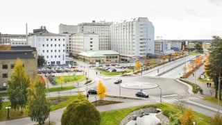 Vy över Norrlands universitetssjukhus