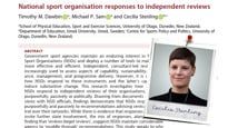 Cecilia Stenlings artikel i International Journal of Sport Policy and Politics 2021